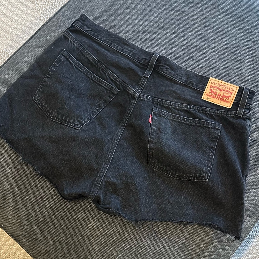 Levi 501 Black Jean Shorts